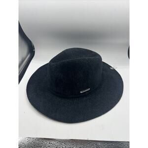 Vince Camuto Black Ribbed Chenille Wide Brim Panama Hat NWT One Size